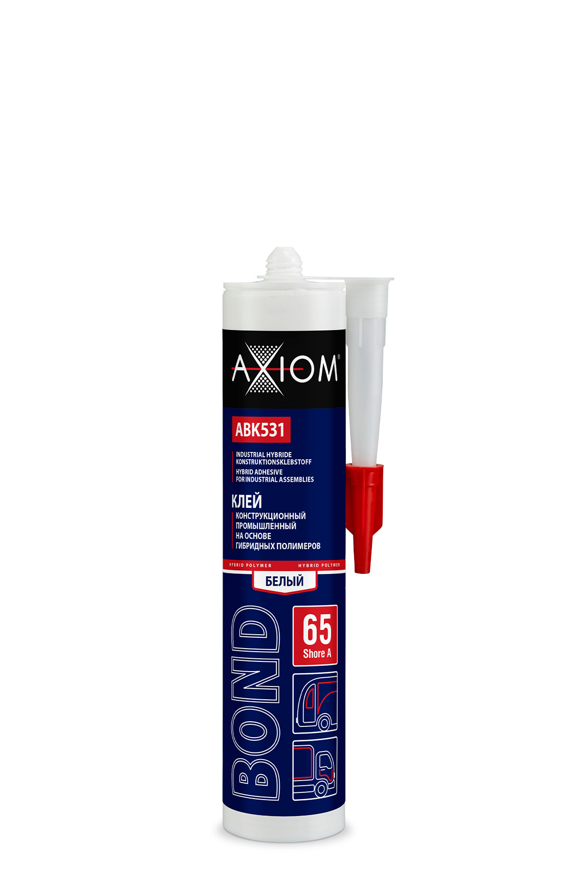 Клей AXIOM BOND на основе гибридных полимеров белый с высокой скоростью отверждения ABK531